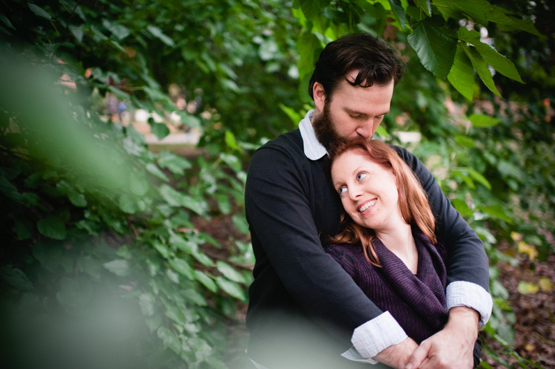Tera Nelson photographs an artist and her engineer fiance for their engagement session on the Penn State Campus. 
